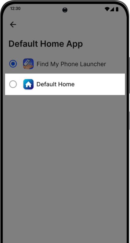 Choose a default home app of your choice