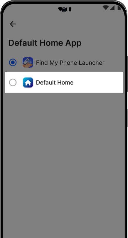 Choose a default home app of your choice