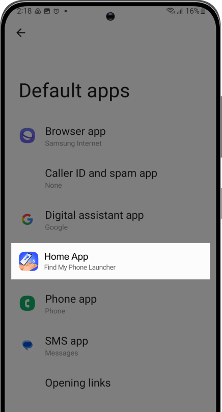 Select Home app