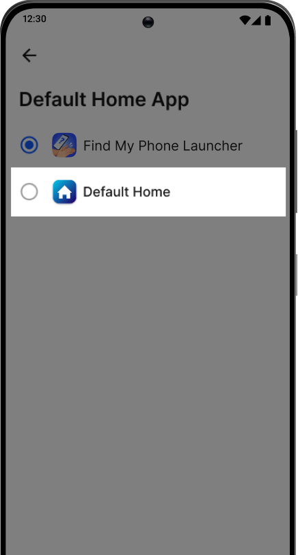 Choose your preferred home app to change your homescreen